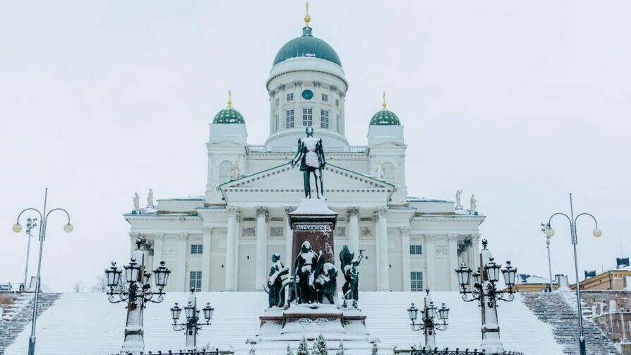 Helsinki Cathedral in winter